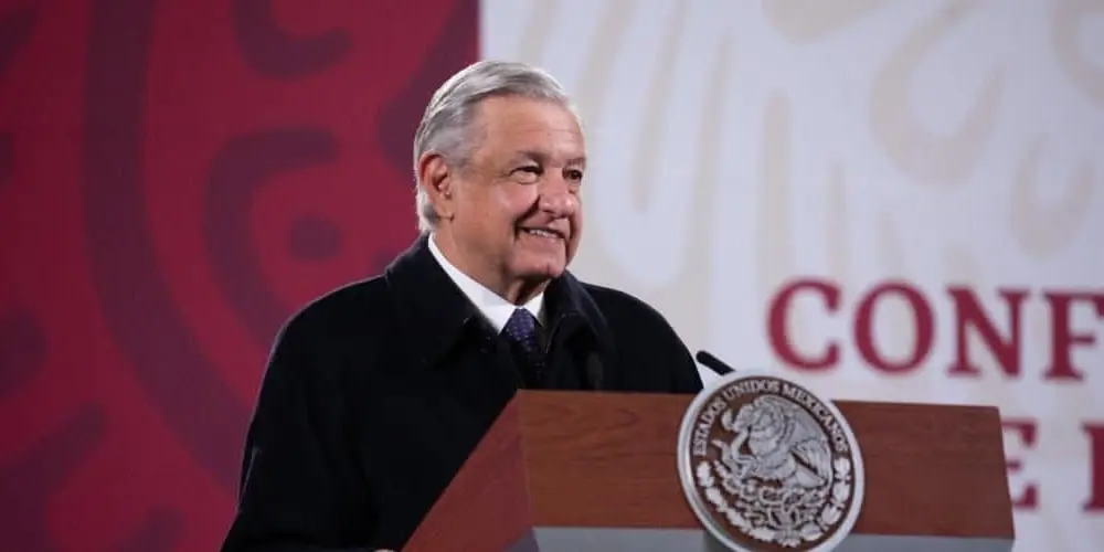 Andrés Manuel López Obrador en conferencia de prensa. Foto: Presidencia.