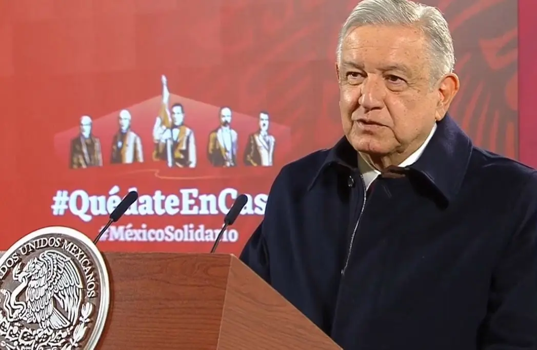 Andrés Manuel López Obrador durante su conferencia de prensa. Foto: captura de pantalla.