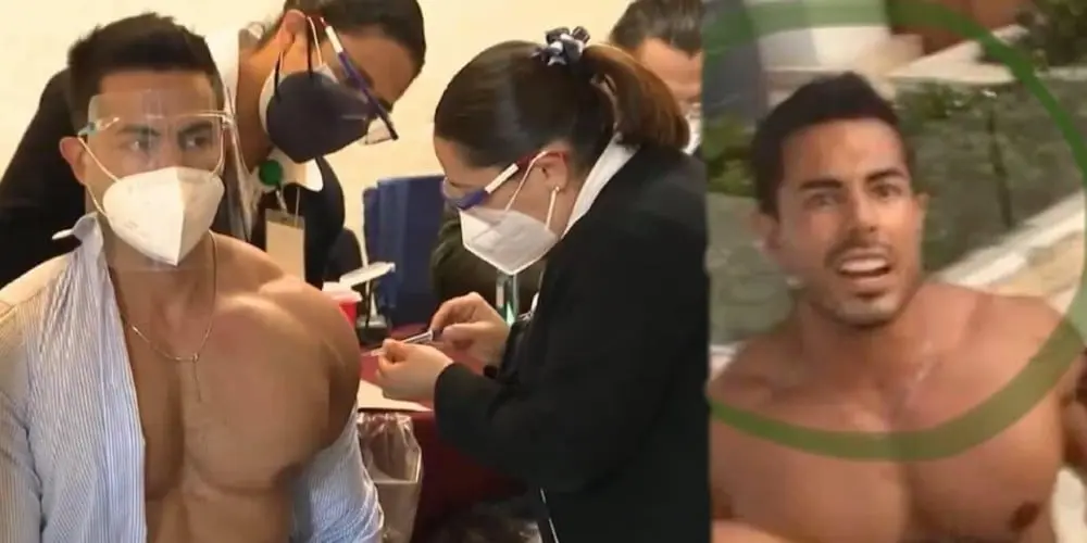 Exhiben a doctor que recibió vacuna contra Covid-19 en fiesta en la playa. Foto: captura de pantalla.