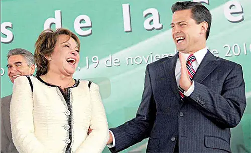 Elba Esther y Peña Nieto
