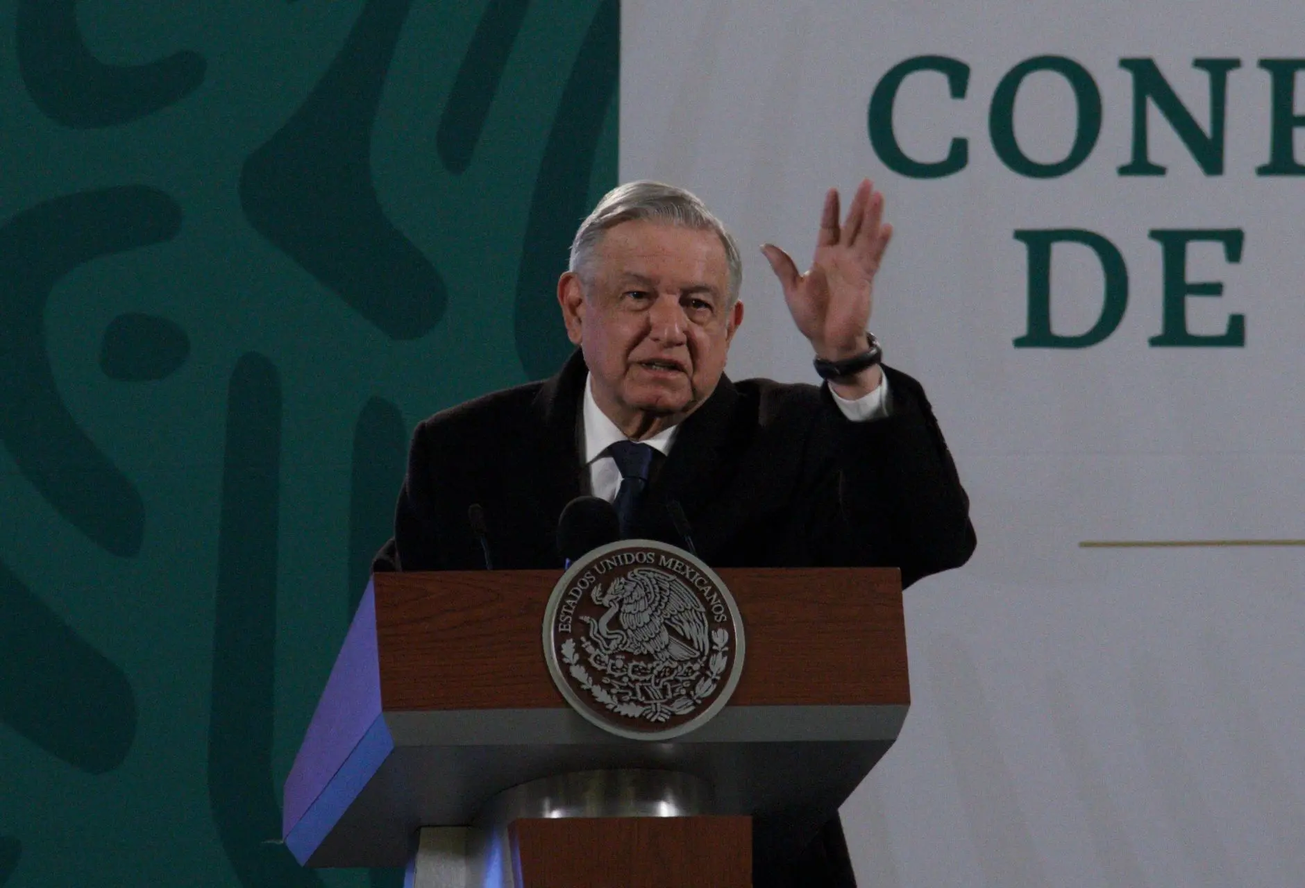 Andrés Manuel López Obrador en conferencia de prensa. Foto: Andrea Murcia (Cuartoscuro).