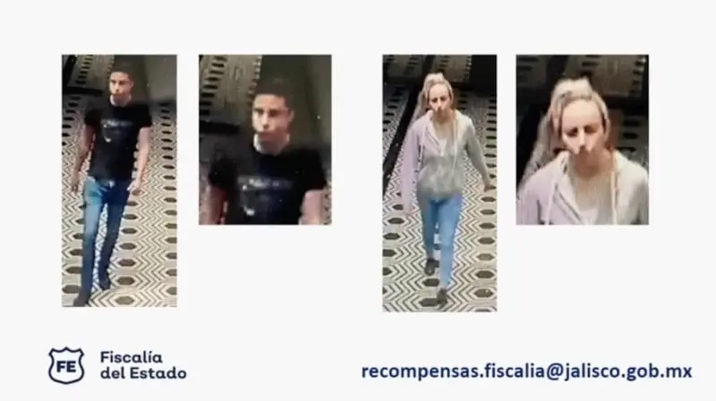 Las fotografías de los posibles implicados (@FiscaliaJal)