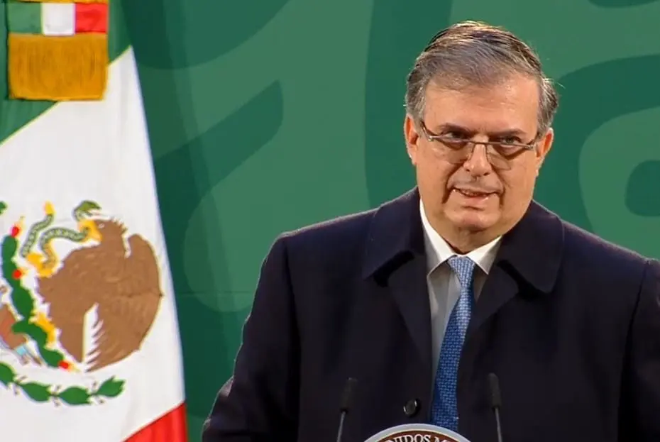Marcelo Ebrard, secretario de Relaciones Exteriores. Foto: captura de pantalla.