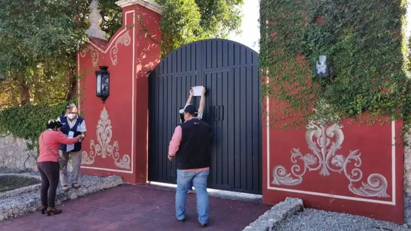La hacienda fue clausurada (FB: Mauricio Vila Dosal)