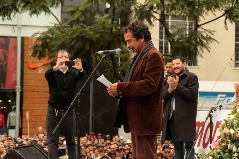Alcázar durante un mitin de Morena (lopezobrador.org)