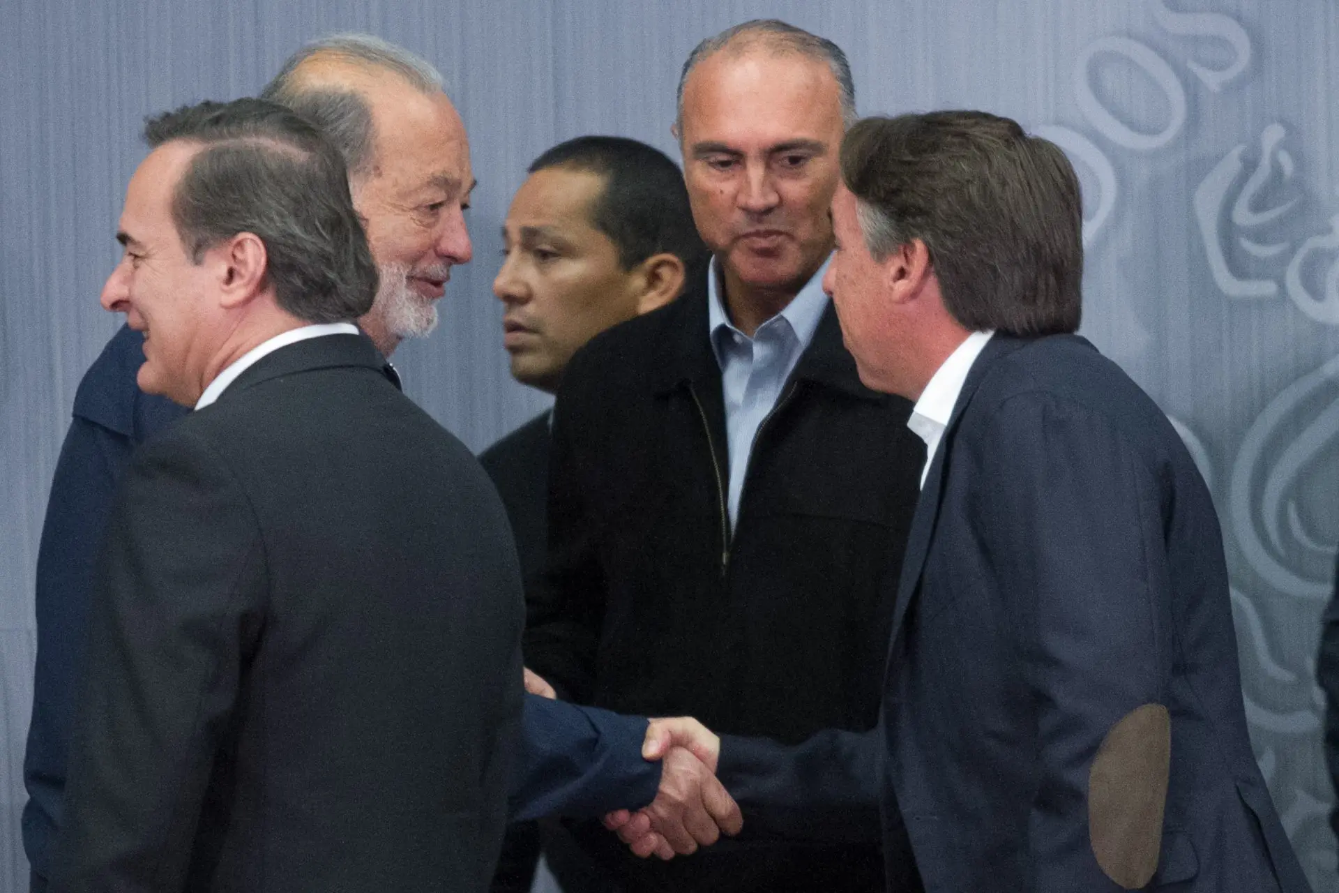 Carlos Slim y Emilio Azcárraga, dos de los hombres más ricos de México. Foto: Moisés Pablo (Cuartoscuro).