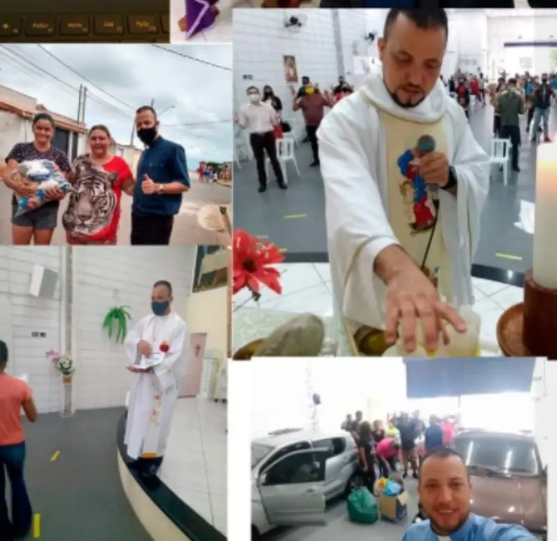 Las fotos del supuesto párroco (Especial)