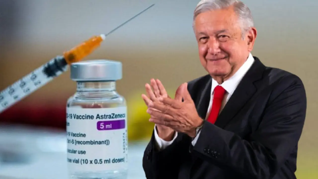 AMLO se podrá vacuna de AstraZeneca para dar confianza a la población. Foto: especial (QuintoPoder).