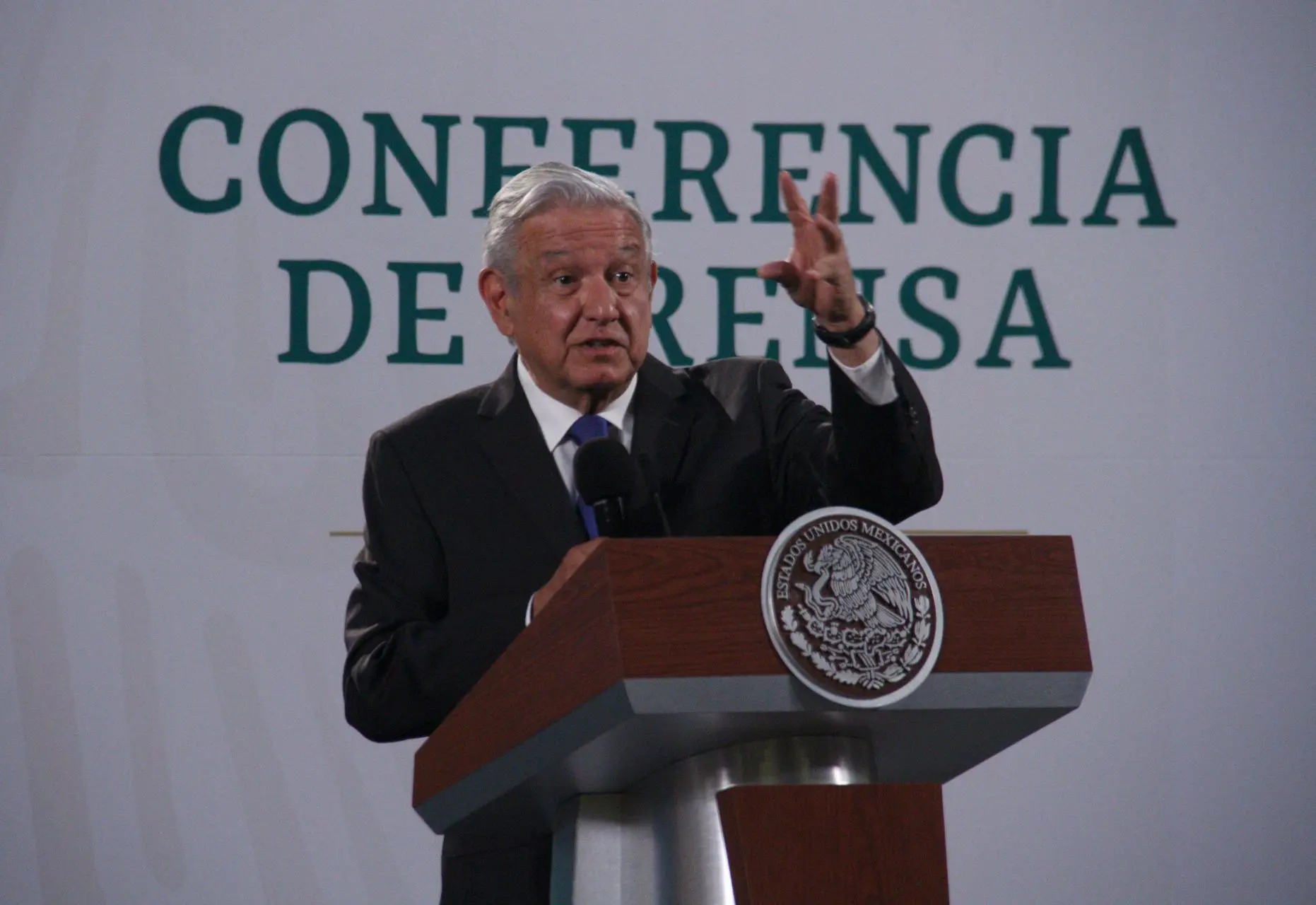 Andrés Manuel López Obrador en conferencia de prensa. Foto: Andrea Murcia (Cuartoscuro).