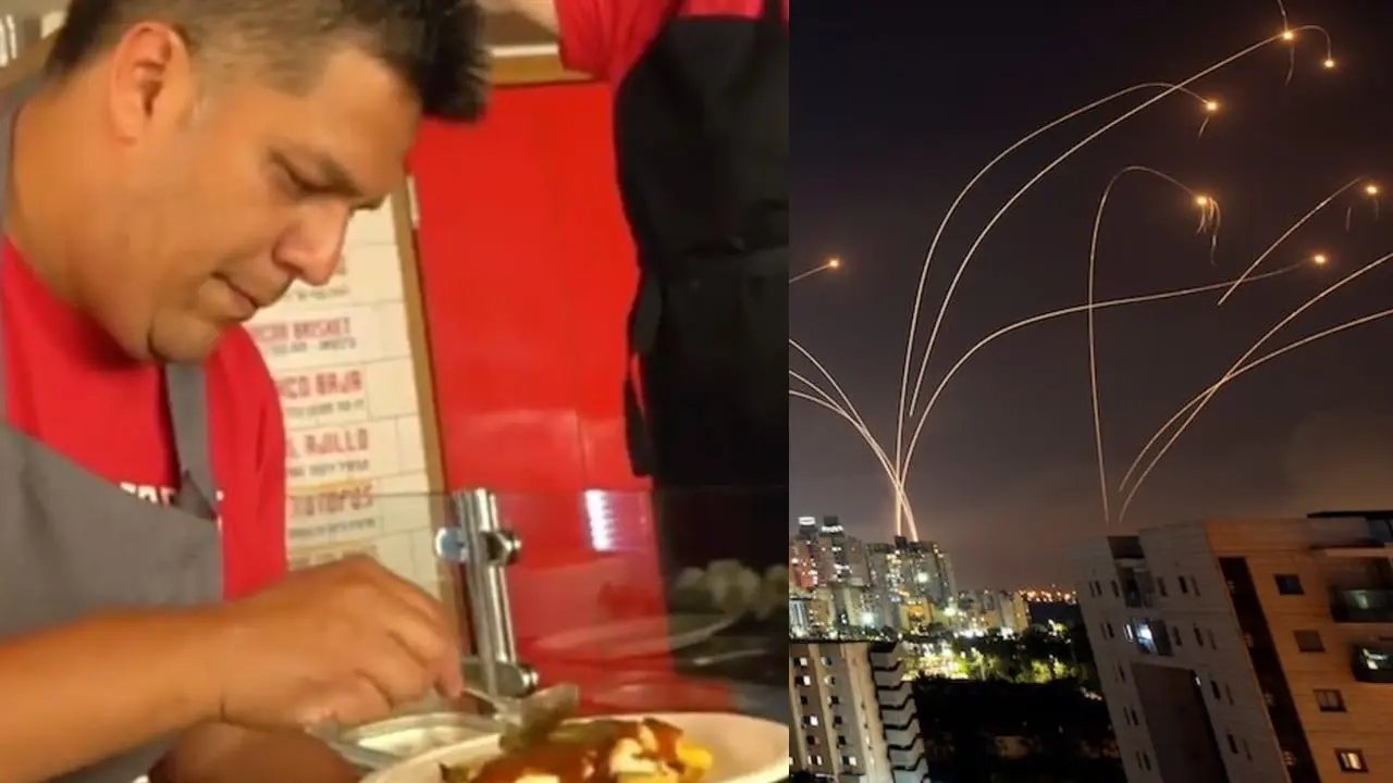 Taquero mexicano radicado en Israel narra cómo han sido los bombardeos. Foto: Televisa e Internet.