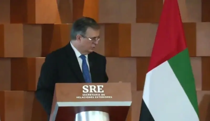 Marcelo Ebrard durante el evento en SRE (@m_ebrard)