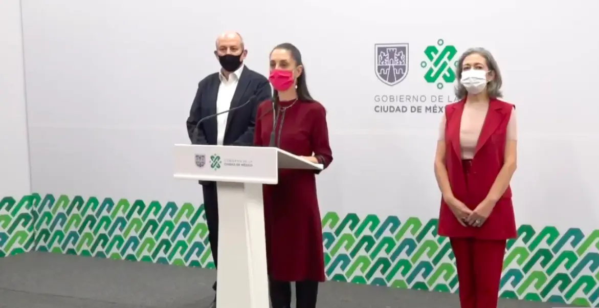 Guillermo Calderón, Claudia Sheinbaum y Florencia Serranía