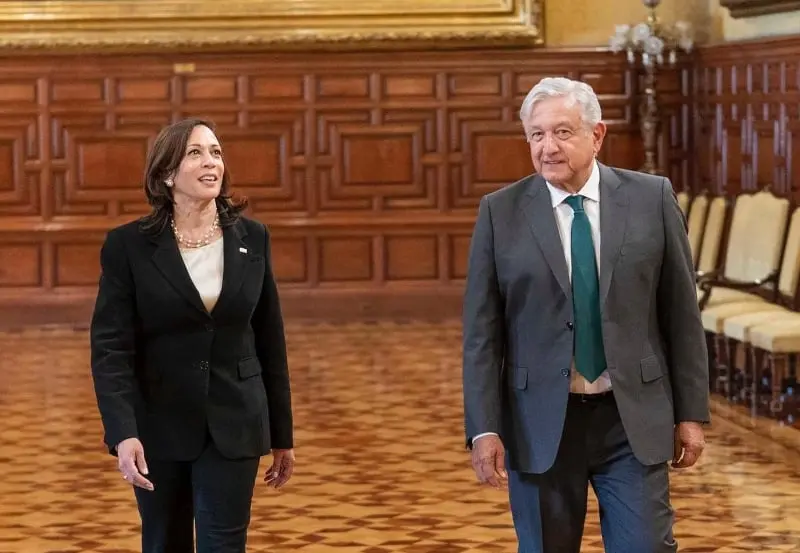 Kamala Harris y AMLO se reunieron el pasado 8 de junio (FB: Vice President Kamala Harris)
