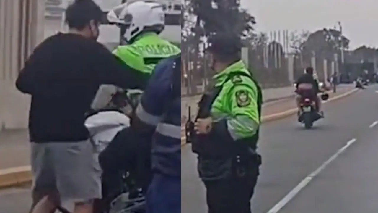 Policía se viste de héroe y da aventón a joven que iba a examen de admisión. Foto: especial.