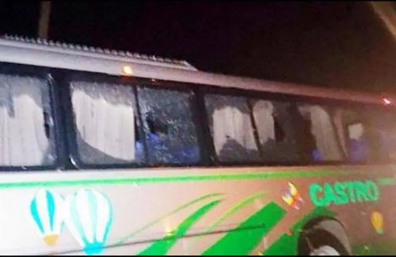 El autobús que trasladó al equipo de Chilpancingo (Especial)