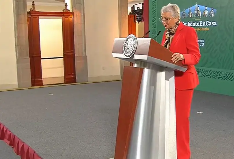 Asegura S&aacute;nchez Cordero que AMLO no ha recibido vacuna contra Covid-19