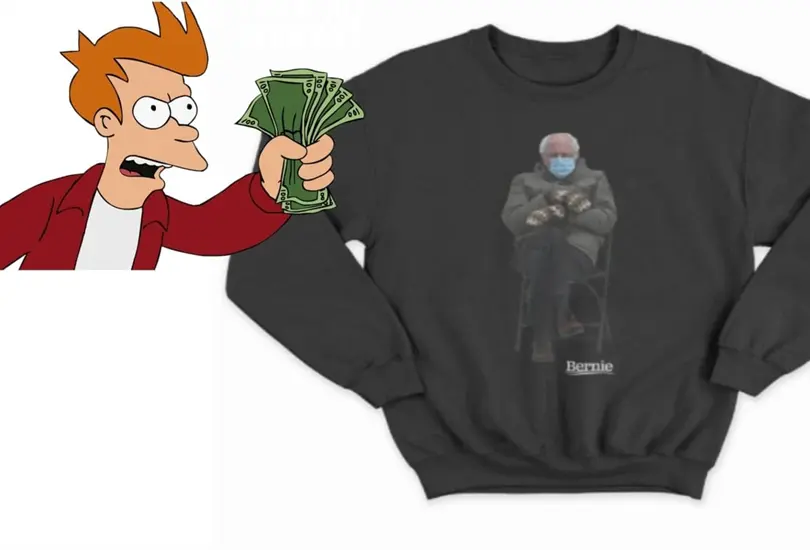 Bernie Sanders recauda 1.8 mdd por venta de ropa con su meme estampado Bernie Sanders recauda 1.8 mdd por venta de ropa con su meme estampado