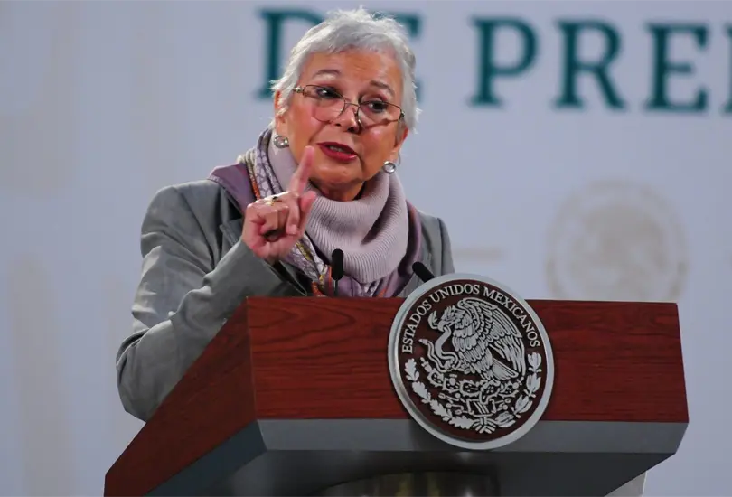 Olga S&aacute;nchez Cordero responde a pol&eacute;micas por dirigir la conferencia ma&ntilde;anera