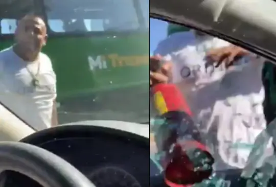 Chofer agrede a automovilista por pedirle que no tirara basura