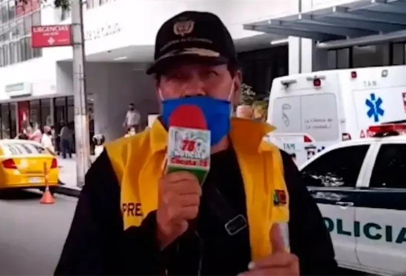 En plena transmisi&oacute;n, reportero se entera de muerte de su esposa 