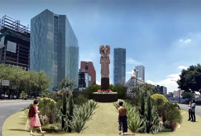 La Joven de Amajac sustituir&aacute; a Crist&oacute;bal Col&oacute;n en Paseo de la Reforma