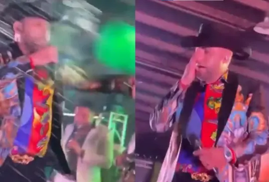 Lanzan cerveza a Pancho Barraza en pleno concierto Lanzan cerveza a Pancho Barraza en pleno concierto