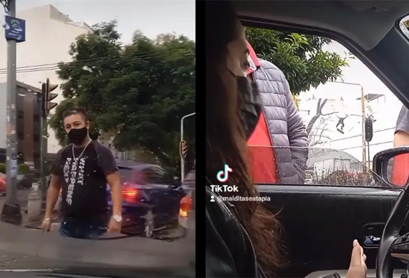 Conductora exhibe en TikTok intento de extorsi&oacute;n por parte de montachoques