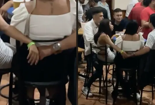 Exhiben a amigos acariciándose a espaldas de sus respectivas parejas Exhiben a amigos acariciándose a espaldas de sus respectivas parejas