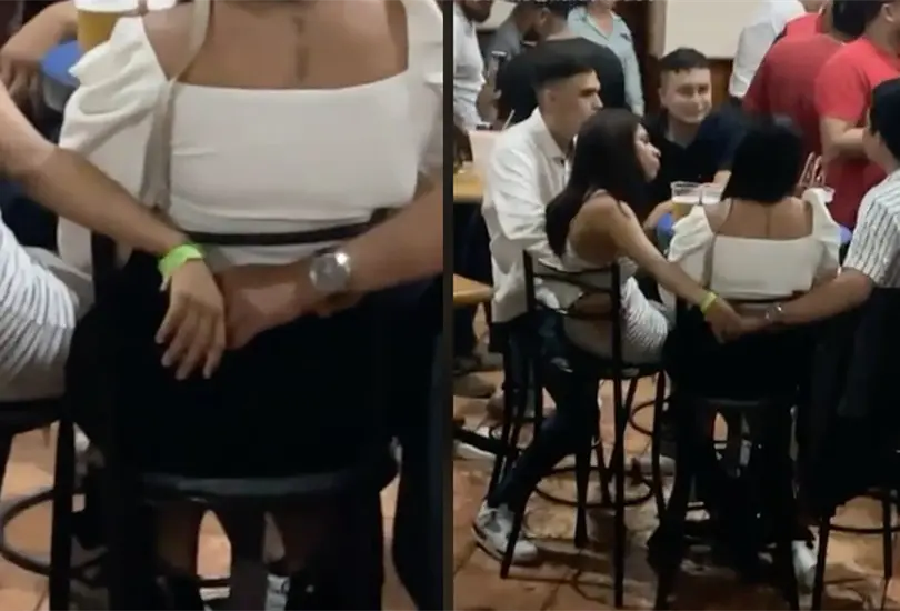 Exhiben a amigos acarici&aacute;ndose a espaldas de sus respectivas parejas