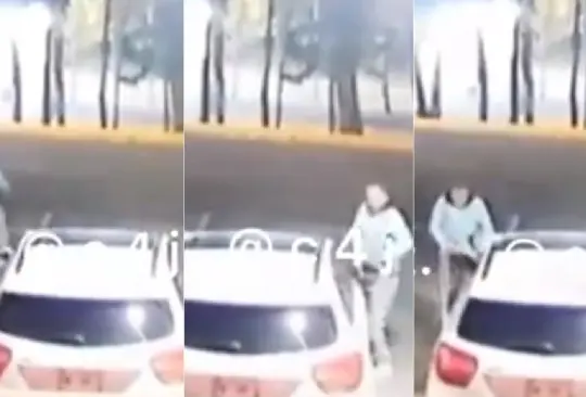 VIDEO: Captan a hombre en muletas robando autopartes