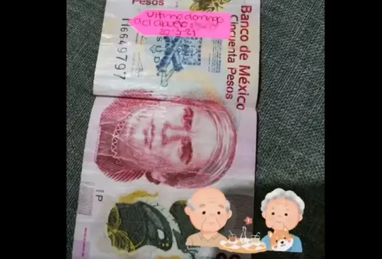 Último domingo del abuelo: en redes buscan a dueño de billete de 50 pesos Último domingo del abuelo: en redes buscan a dueño de billete de 50 pesos