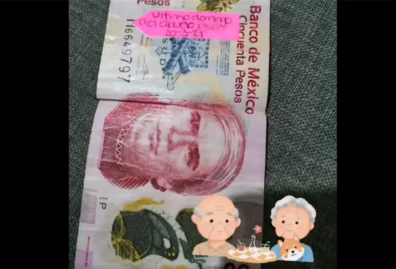 Último domingo del abuelo: en redes buscan a dueño de billete de 50 pesos Último domingo del abuelo: en redes buscan a dueño de billete de 50 pesos