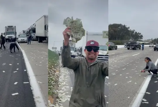 Camioneta de valores deja caer por error billetes y desata caos Camioneta de valores deja caer por error billetes y desata caos