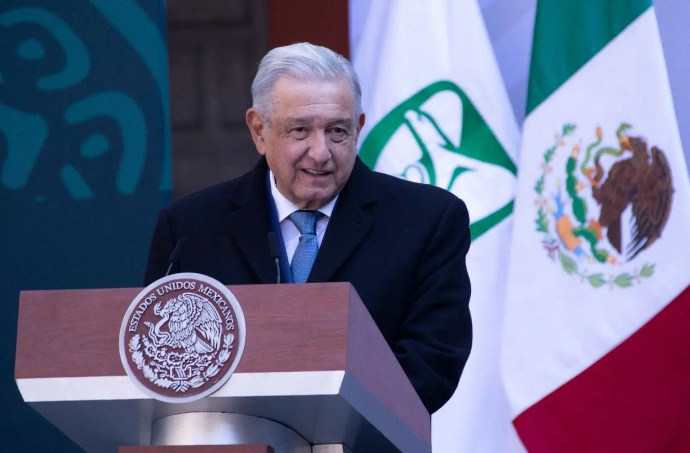 Andrés Manuel López Obrador durante la Asamblea General del IMSS. Foto: Presidencia.