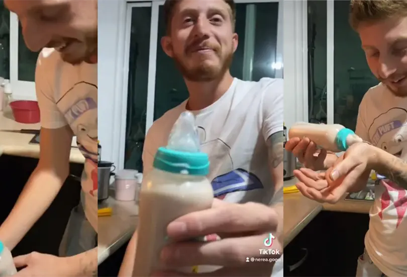 Eras el mejor papá: novia de Octavio Ocaña difunde video del actor preparando un biberón Eras el mejor papá: novia de Octavio Ocaña difunde video del actor preparando un biberón