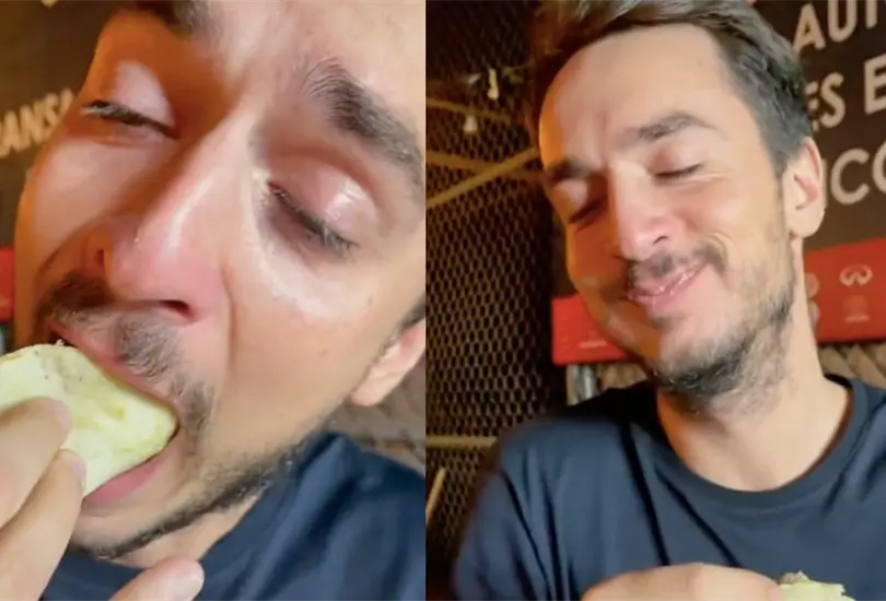 Alem&aacute;n llora al probar tacos por primera vez y el video se hace viral: Tacos son vida