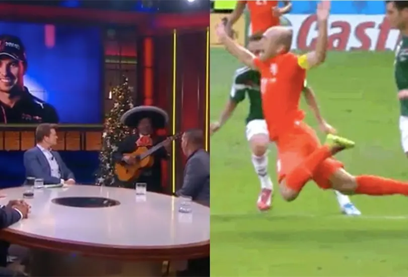 Video: En Holanda agradecen a Checo P&eacute;rez y piden perd&oacute;n por el no era penal de Robben