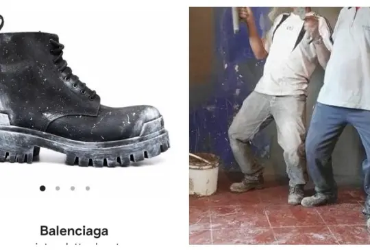 Balenciaga desata memes por botas con manchas de pintura que valen 24 mil pesos