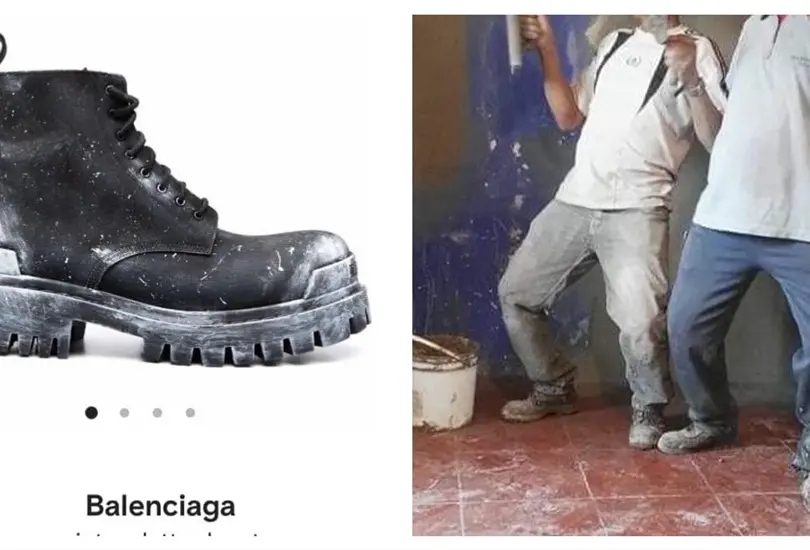 Balenciaga desata memes por botas con manchas de pintura que valen 24 mil pesos