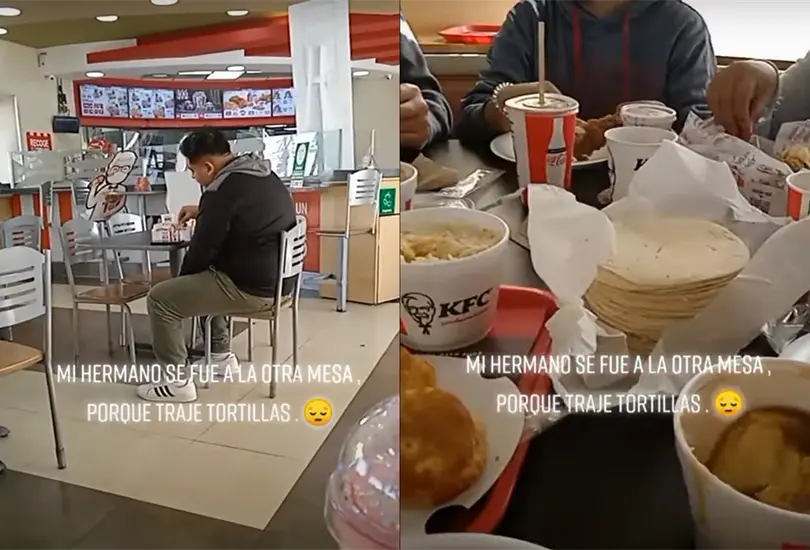 Joven decide comer en otra mesa en restaurante porque su familia llev&oacute; tortillas | Video viral