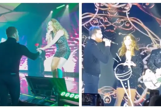 Canelo Álvarez le canta a Lucero y le confiesa su amor enfrente de Mijares