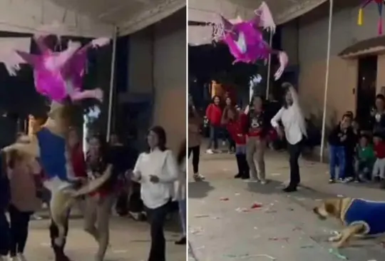 ¡Suaves posadas! Un perrito destruye la piñata de la fiesta y se vuelve viral ¡Suaves posadas! Un perrito destruye la piñata de la fiesta y se vuelve viral