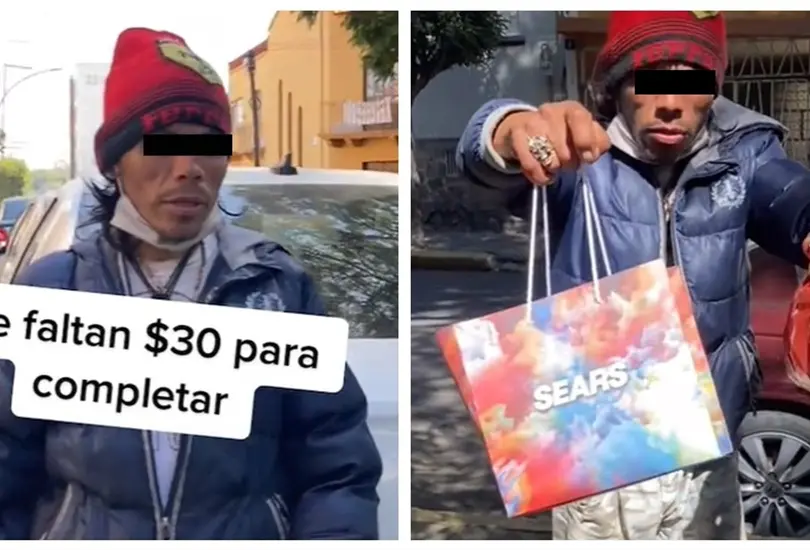 Joven ayuda a un hombre en situaci&oacute;n de calle y &eacute;l le agradece con un regalo 