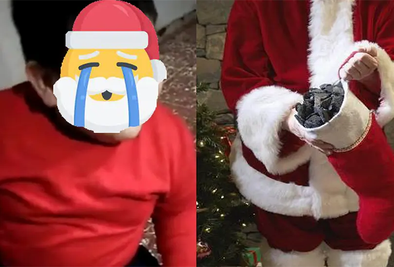 Niño recibe carbón en Navidad y pide que se arme la carnita asada | Video Niño recibe carbón en Navidad y pide que se arme la carnita asada | Video
