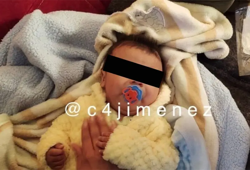 Rescatan a un beb&eacute; abandonado afuera de una casa en la CDMX