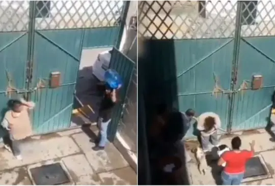 #Video Hombre agrede a su madre con un garrafón de agua