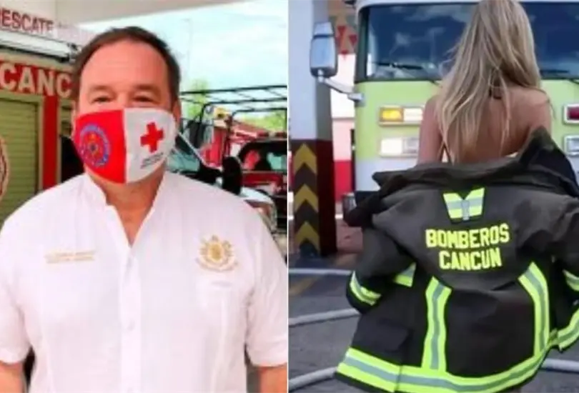 Destituyen a jefe de Bomberos de Cancún por sesión de fotos de modelo Destituyen a jefe de Bomberos de Cancún por sesión de fotos de modelo