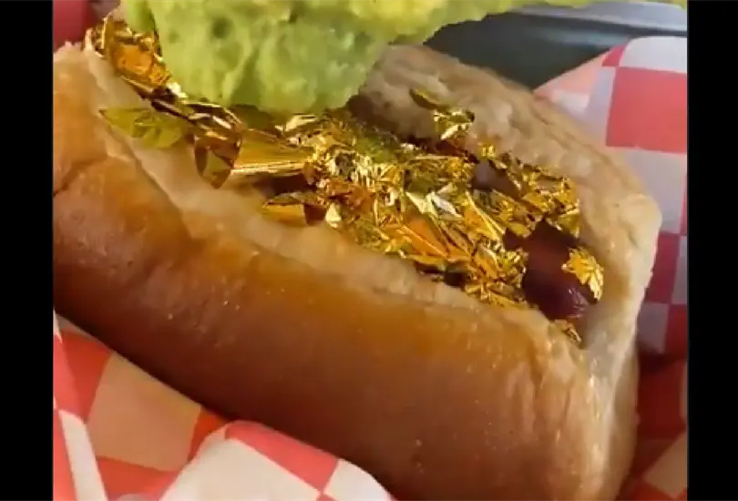 #VIDEO Venden hot dog con oro comestible en Sonora #VIDEO Venden hot dog con oro comestible en Sonora