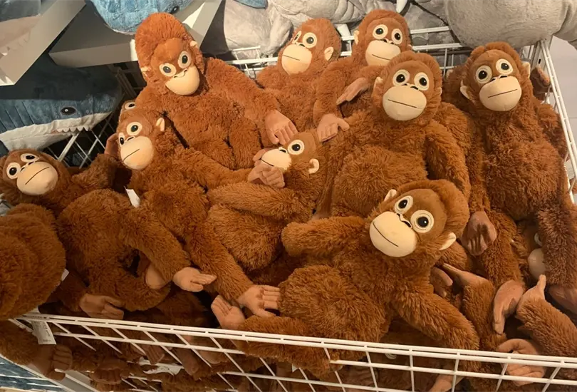 En M&eacute;xico, tienda de muebles debuta con peluches del meme ay, no