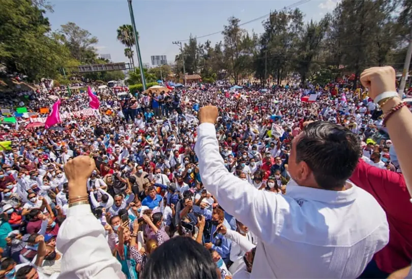 En mega marcha, Salgado Macedonio amenaza con demandar a consejeros del INE En mega marcha, Salgado Macedonio amenaza con demandar a consejeros del INE